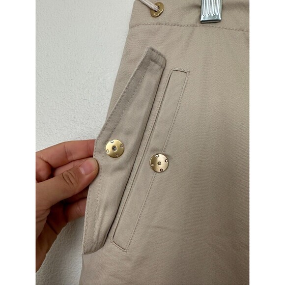 DION LEE Eyelet Tie Parachute Pant Cargo Straight Leg Chalk White Medium Y2K NEW - Picture 5 of 16